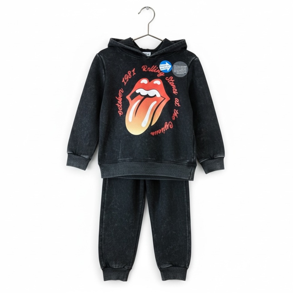 Rolling Stones Toddler 2-Piece Hoodie Jogger Set -Size: 2T (NEW)